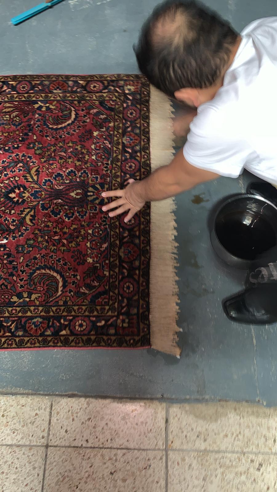 Vorher – verschmutzter Teppich